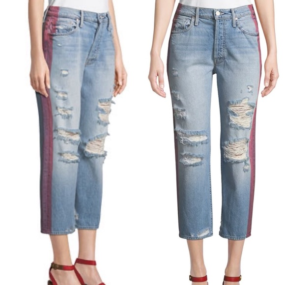 MOTHER Jeans | Mother The Trasher Distressed Baggy Fit Streetwear Ankle Crop - Picture 6 of 14